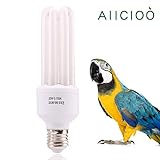 AIICIOO 20W UVB Lampe für Vögel 2.4% UVB Ausgang Vollspektrum Kompaktlampe für Ziervögel natürliche Farben E27